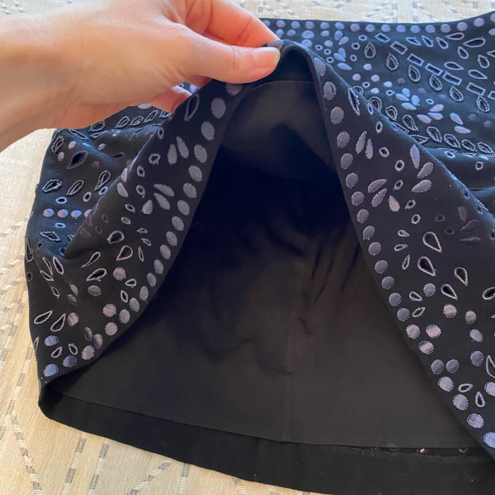 Club Monaco embroidered skirt
